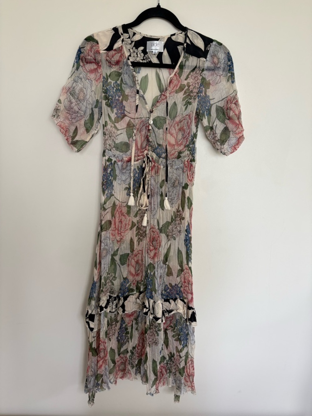 Jade by Johnny Was Marion Mixed Floral Midi Dress XS